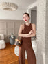 SIRINNN Sleeveless Long Cross Lace BackJumpsuits